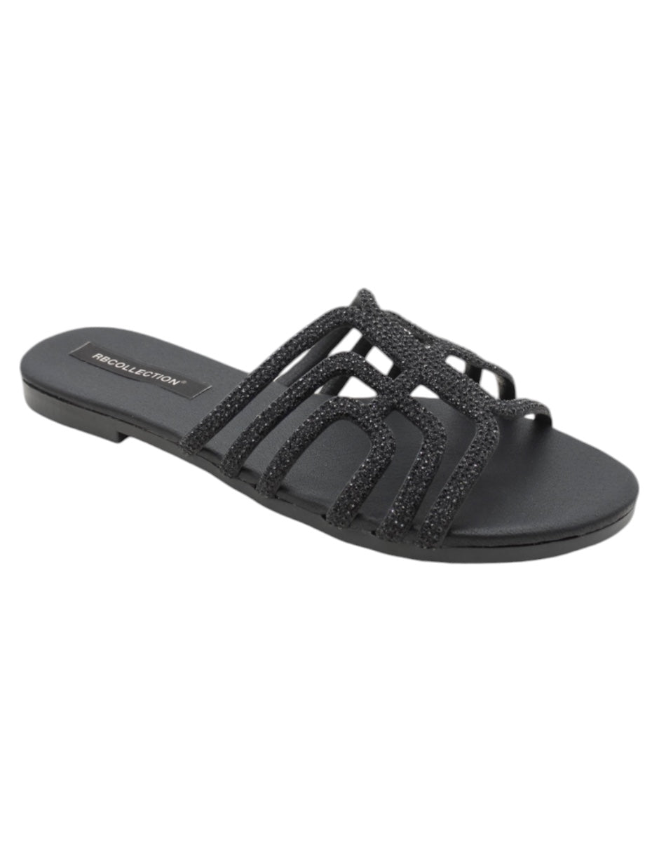 Sandalias de piso Exterior Sintético Color Negro Para Mujer De RBCOLLECTION