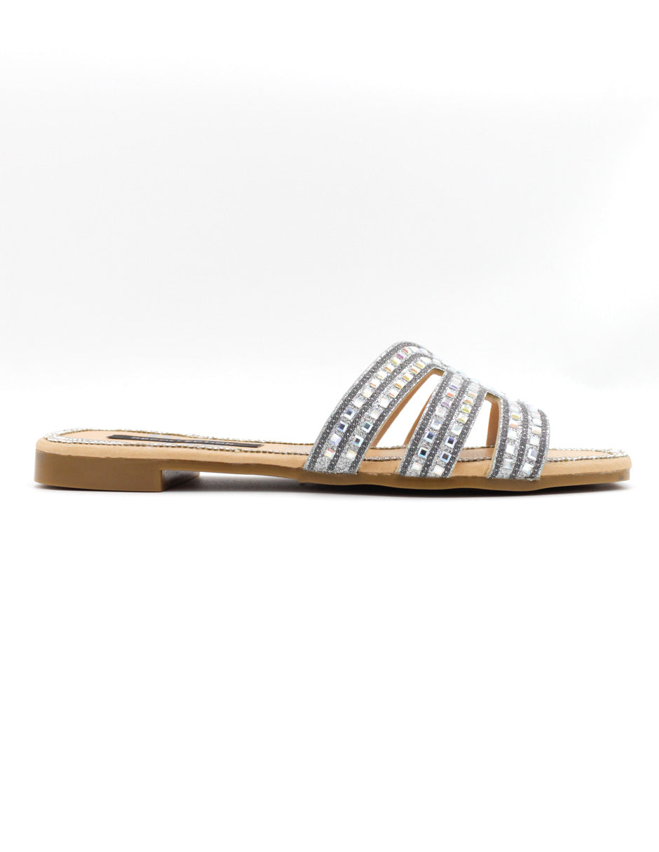 Sandalias de piso  en Sintético - Plata