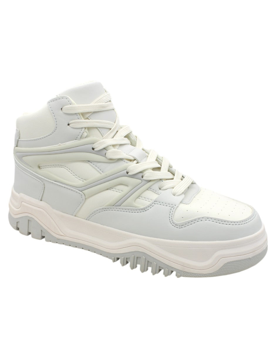 Tenis botín Exterior Piel vegana Color Blanco Para Hombre De RBCOLLECTION