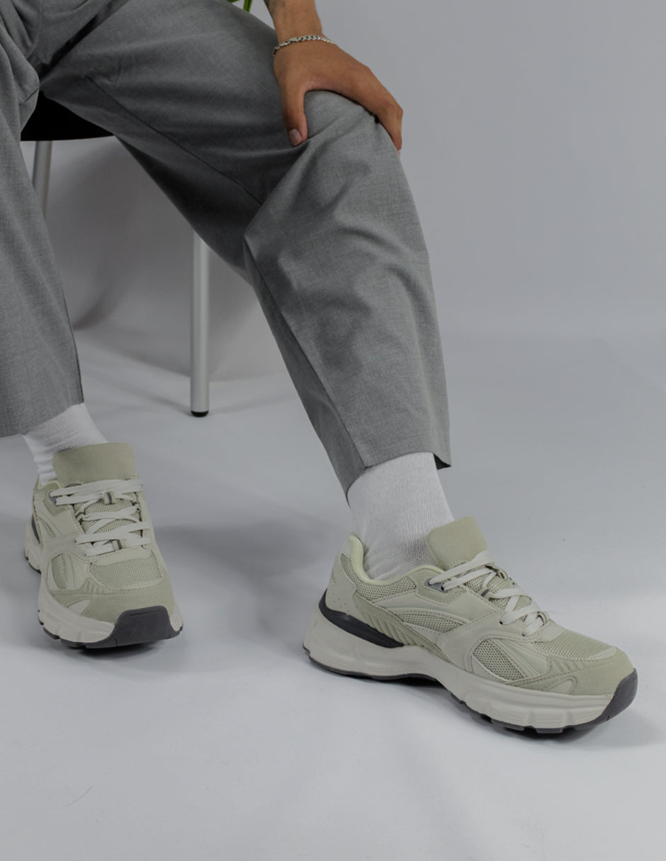 Tenis tipo deportivo  CHUNK en Textil - Beige