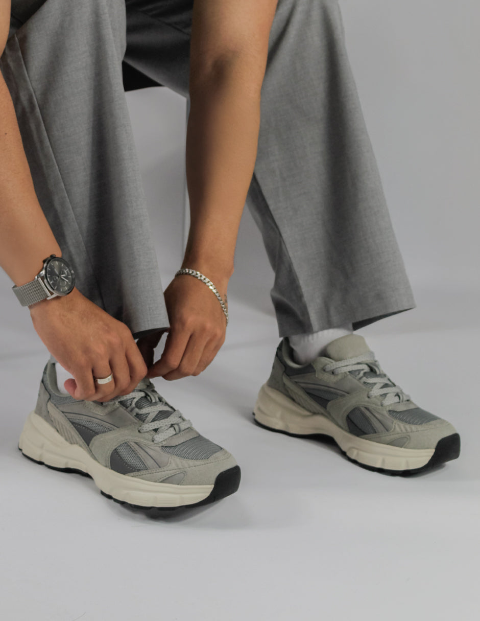 Tenis tipo deportivo  CHUNK en Textil - Gris