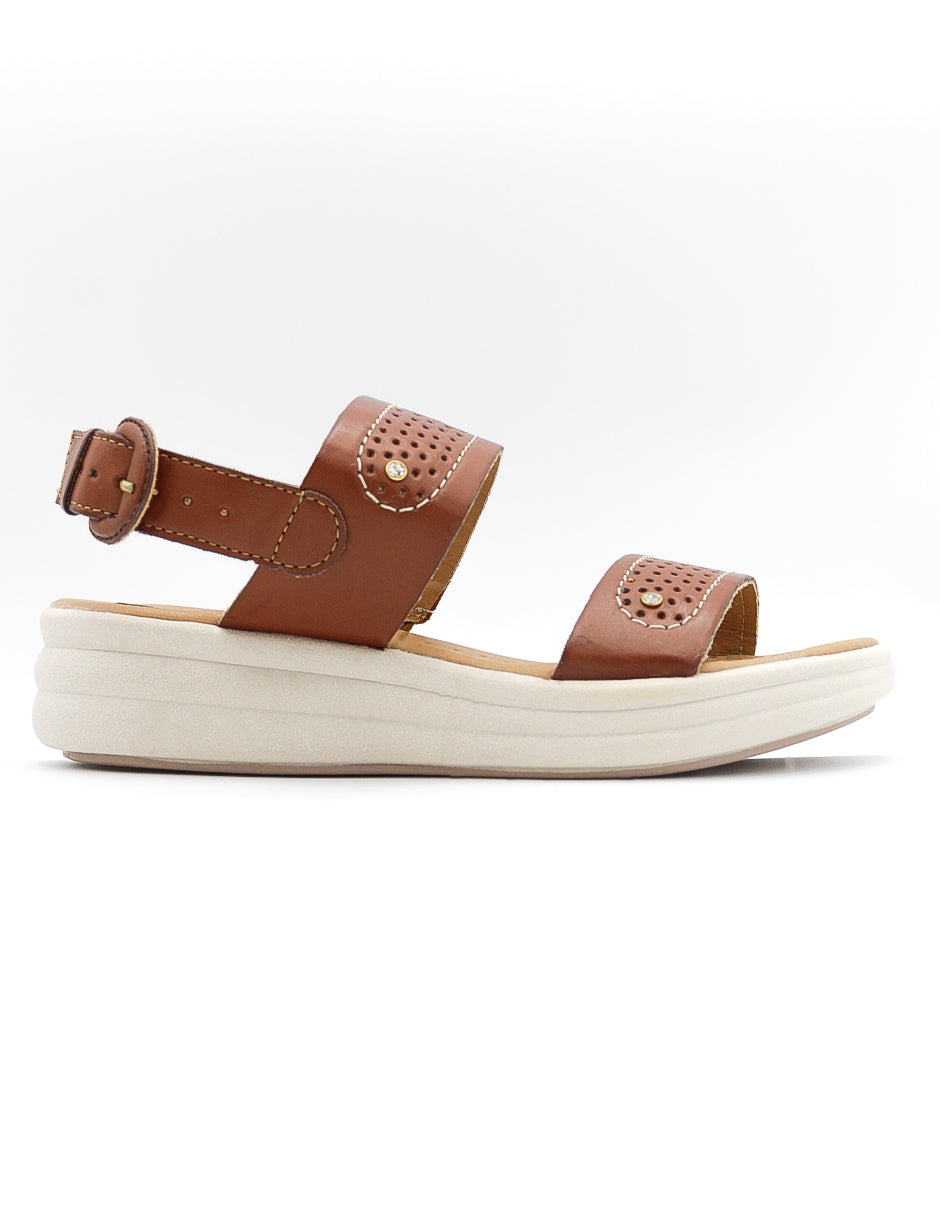 Sandalias de piso RBSOUL en Piel Vegana - Café