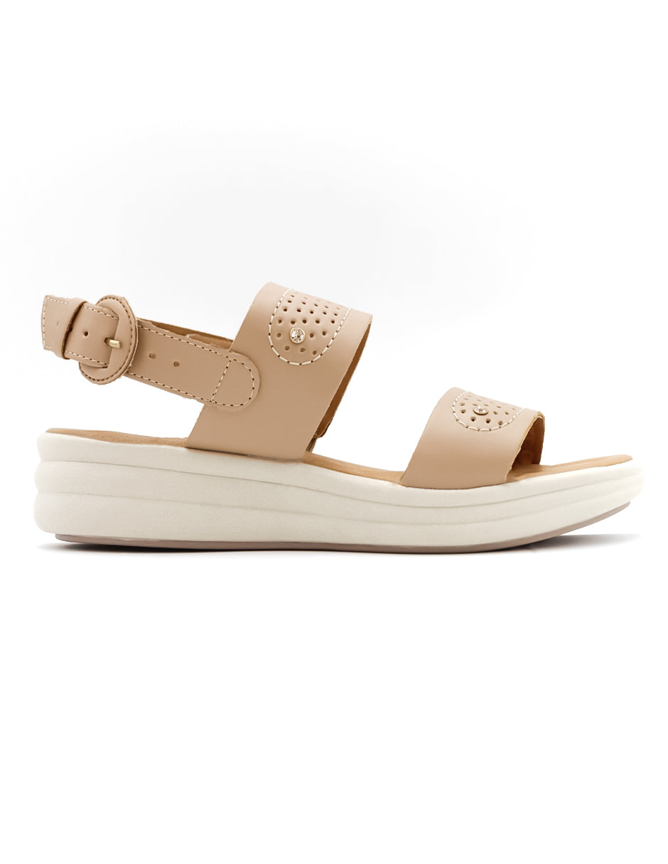 Sandalias de piso RBSOUL en Piel Vegana - Beige