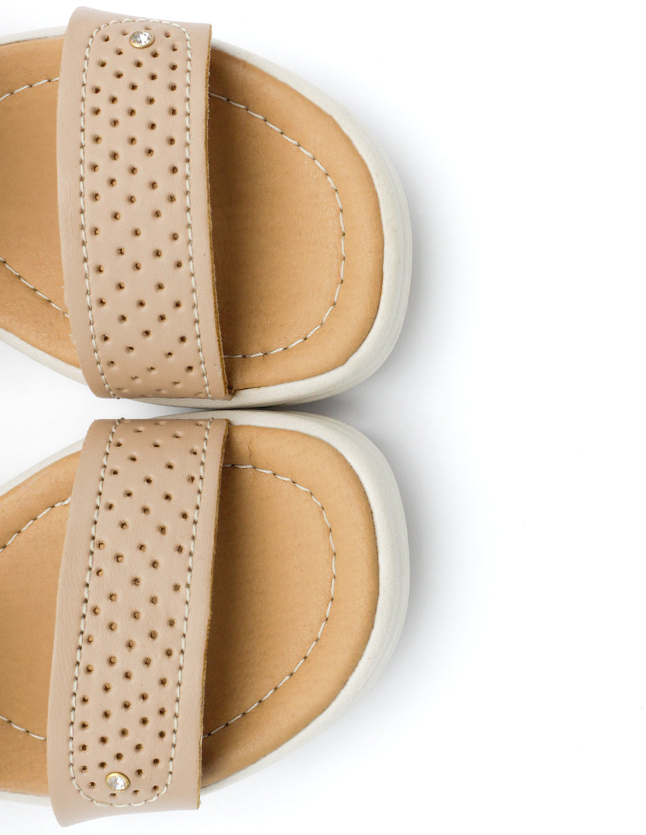 Sandalias de piso RBSOUL en Piel Vegana - Beige