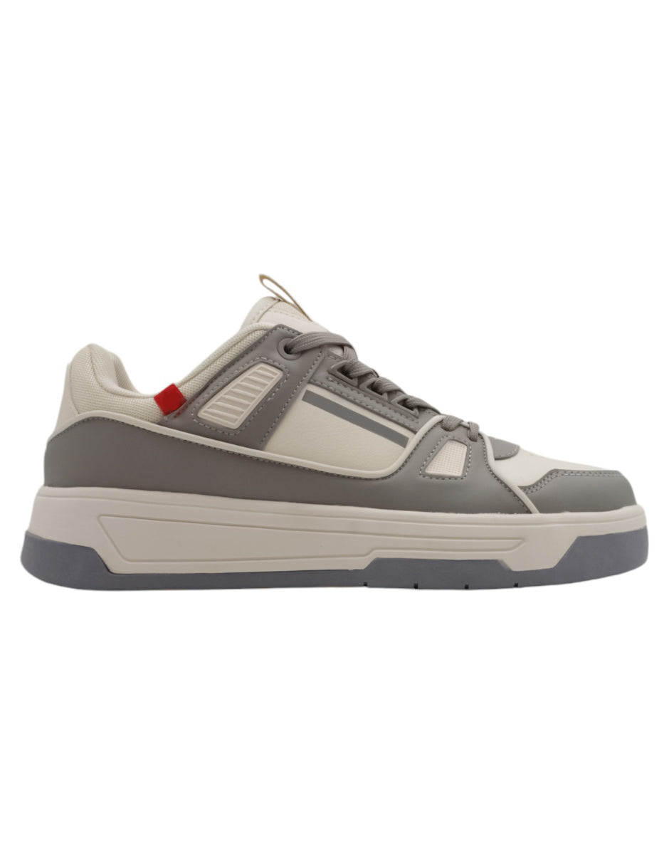 Tenis con cordones ARMOUR en Piel vegana - Gris