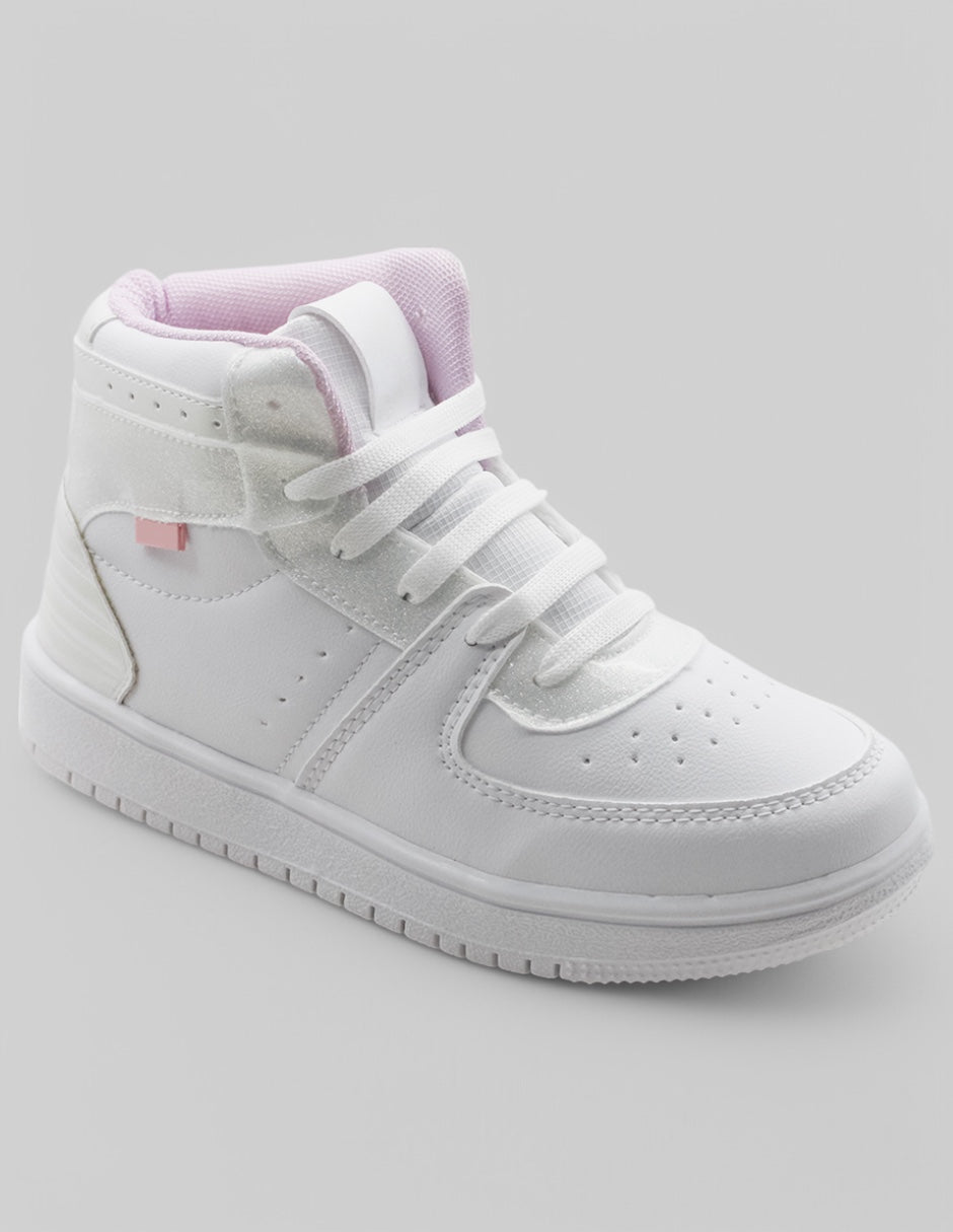 Tenis Exterior Piel vegana Color Blanco Para Niña De RBCOLLECTION