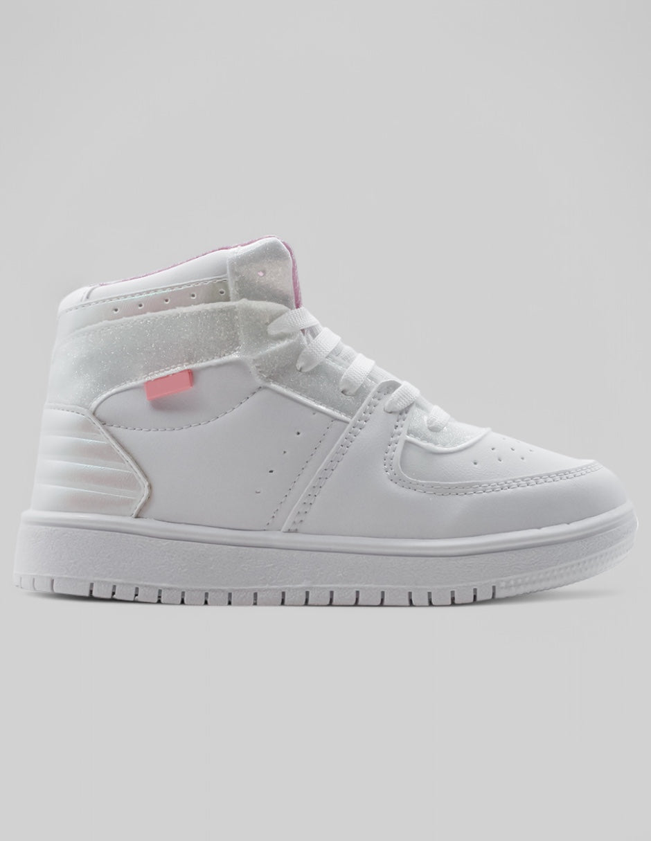 Tenis Kids en Piel vegana – Blanco