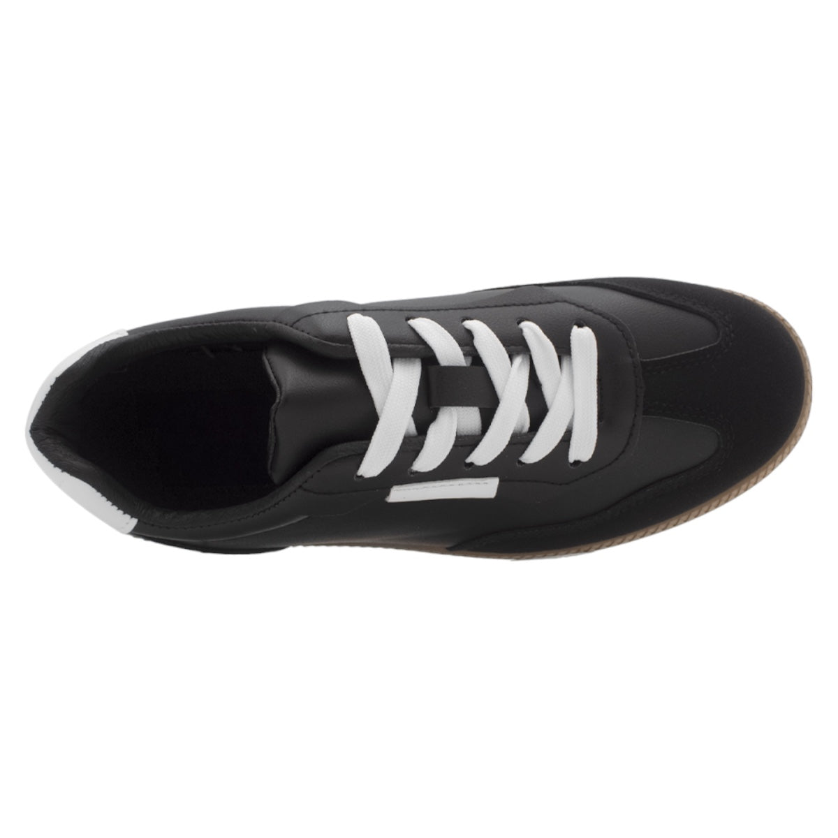 Tenis con cordones  Sam en Piel Vegana  - Negro