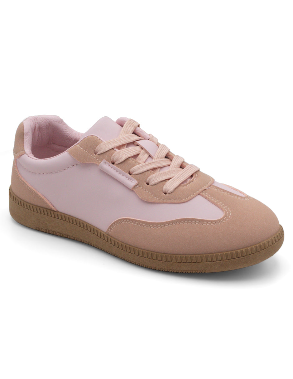 Tenis con cordones Exterior Piel Vegana  Color Rosa Para Mujer De RBCOLLECTION