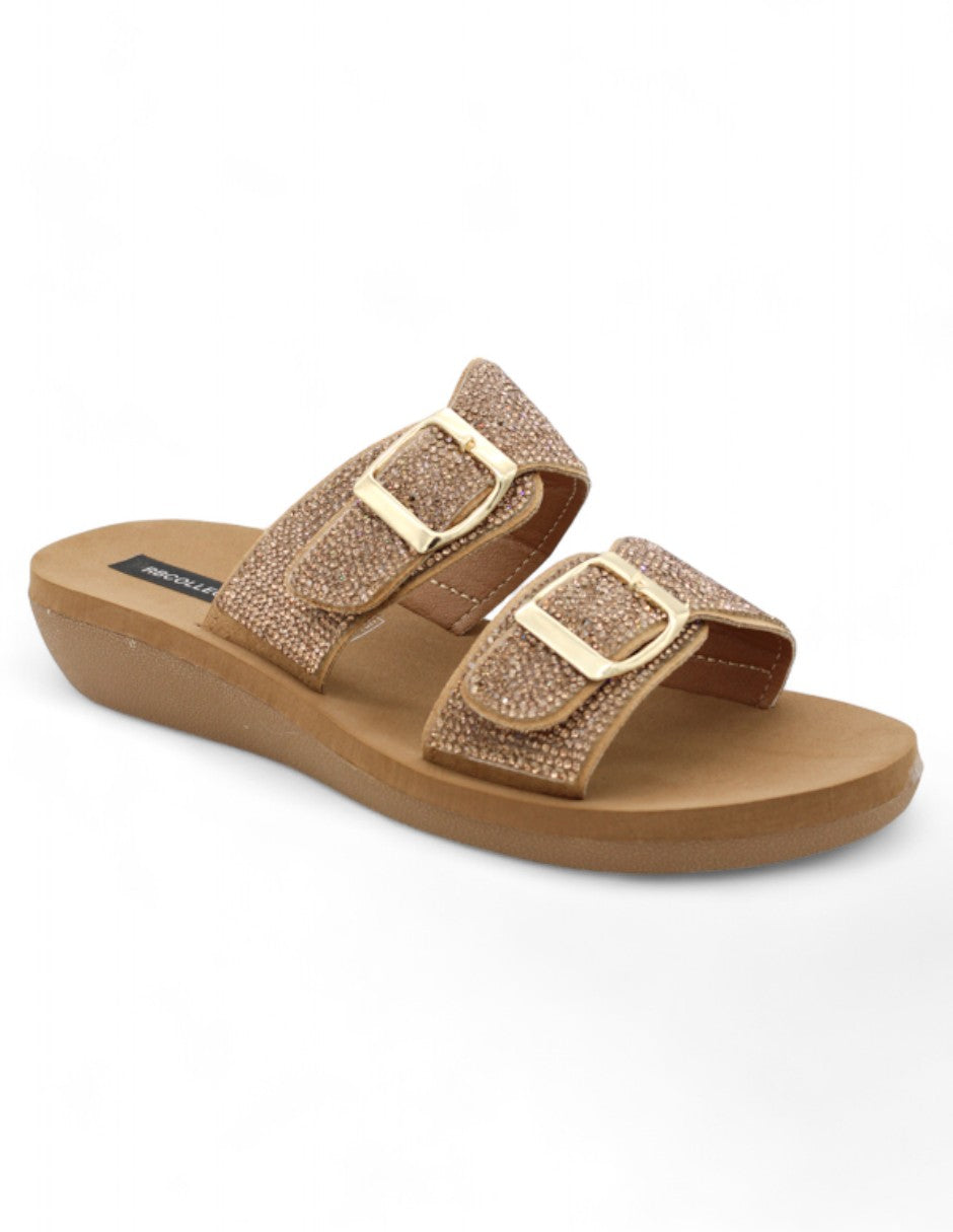 Sandalias de piso Exterior Textil Color Café Para Mujer De RBCOLLECTION