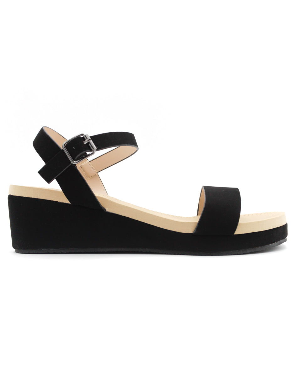 Sandalias con plataforma  en Gamuza sintética – Negro