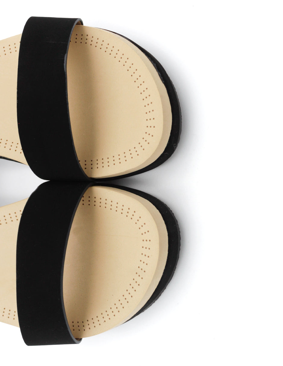 Sandalias con plataforma  en Gamuza sintética – Negro