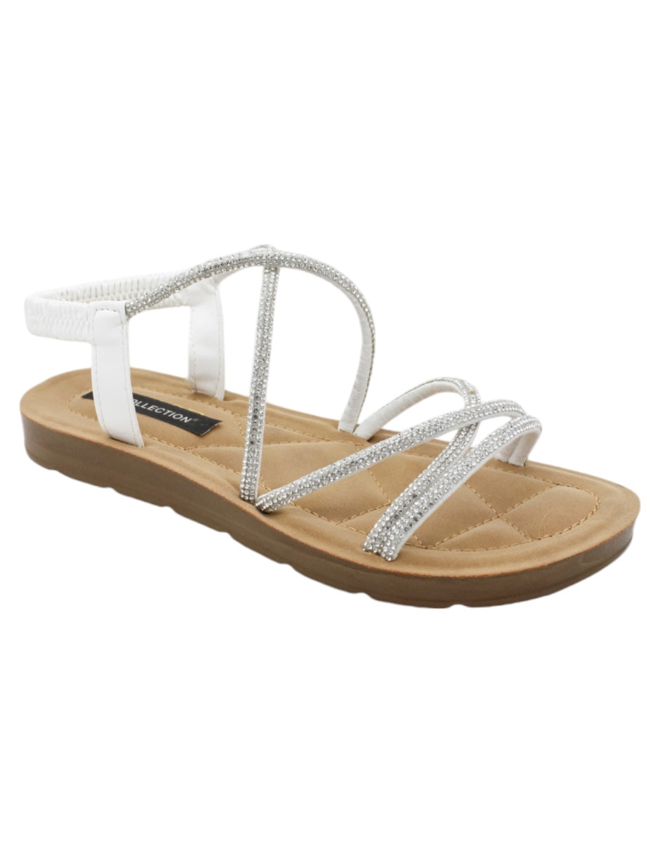 Sandalias de piso Exterior Sintético Color Blanco Para Mujer De RBCOLLECTION