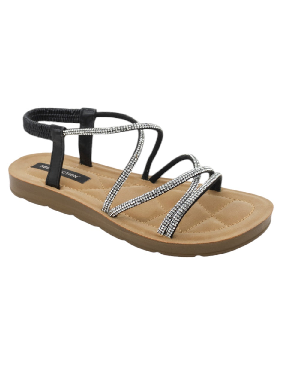 Sandalias de piso Exterior Sintético Color Negro Para Mujer De RBCOLLECTION