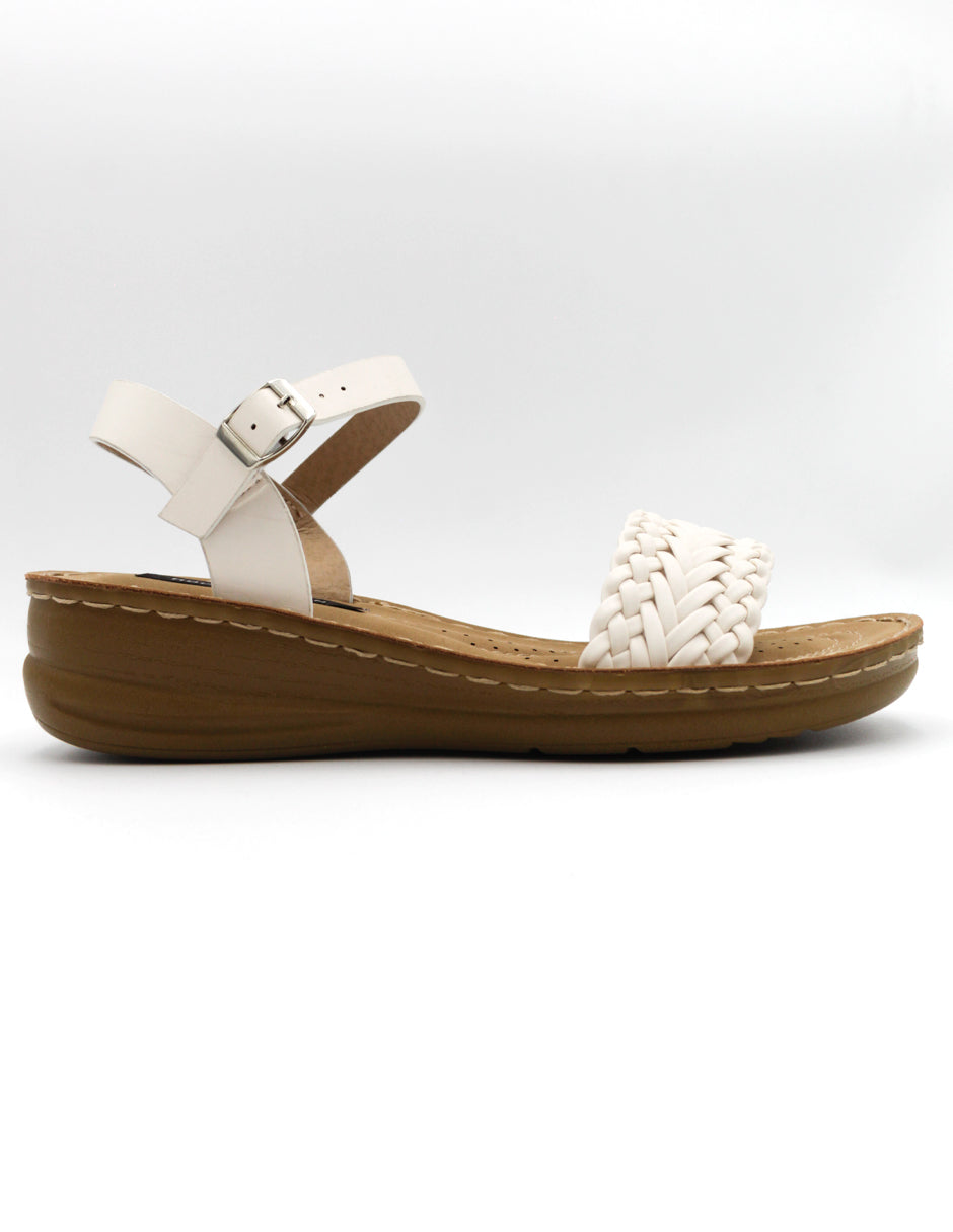 Sandalias con plataforma  en Piel vegana – Blanco