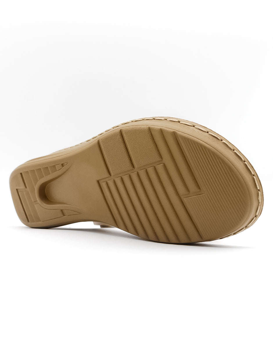 Sandalias con plataforma  en Piel vegana – Blanco