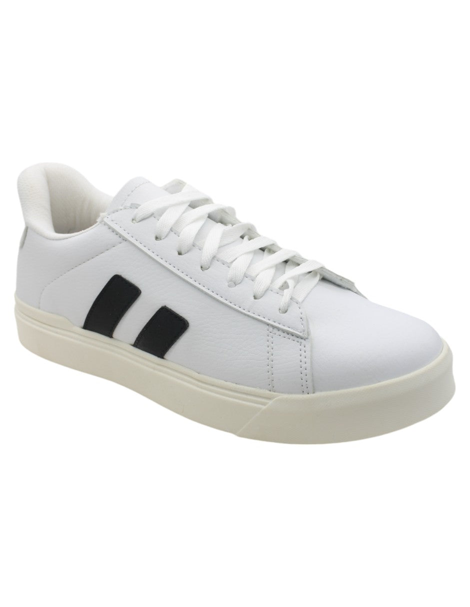 Tenis con cordones Exterior Piel vegana Color Blanco Para Hombre De RBCOLLECTION