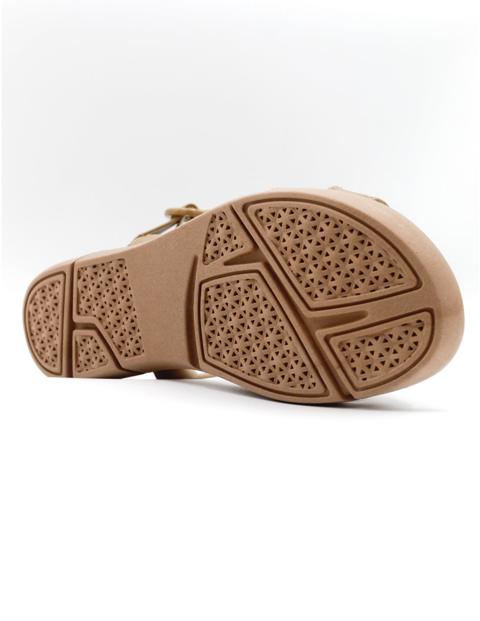 Sandalias de piso en Piel vegana - Beige