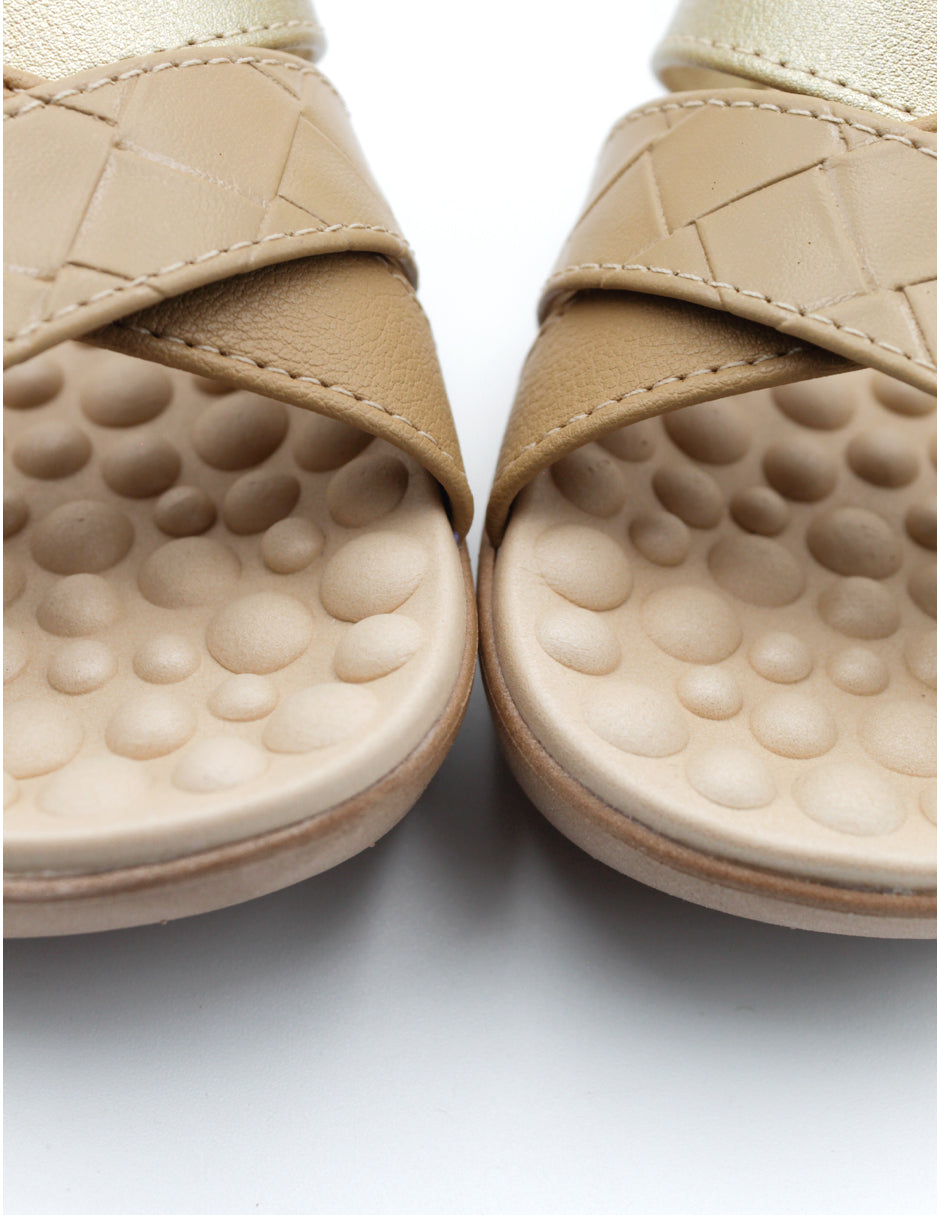 Sandalias de piso en Piel vegana - Beige