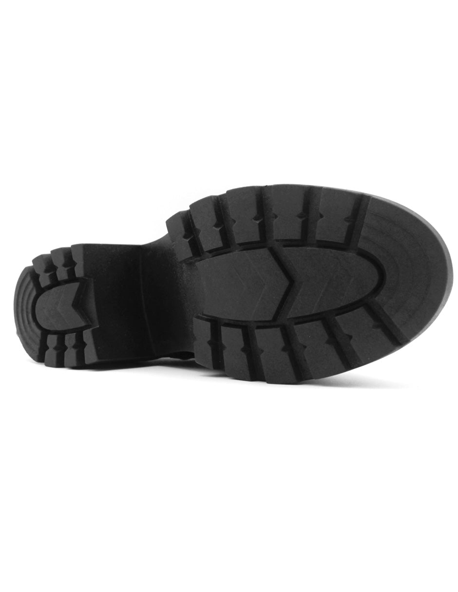 Botín con Tacón  en Piel - Negro