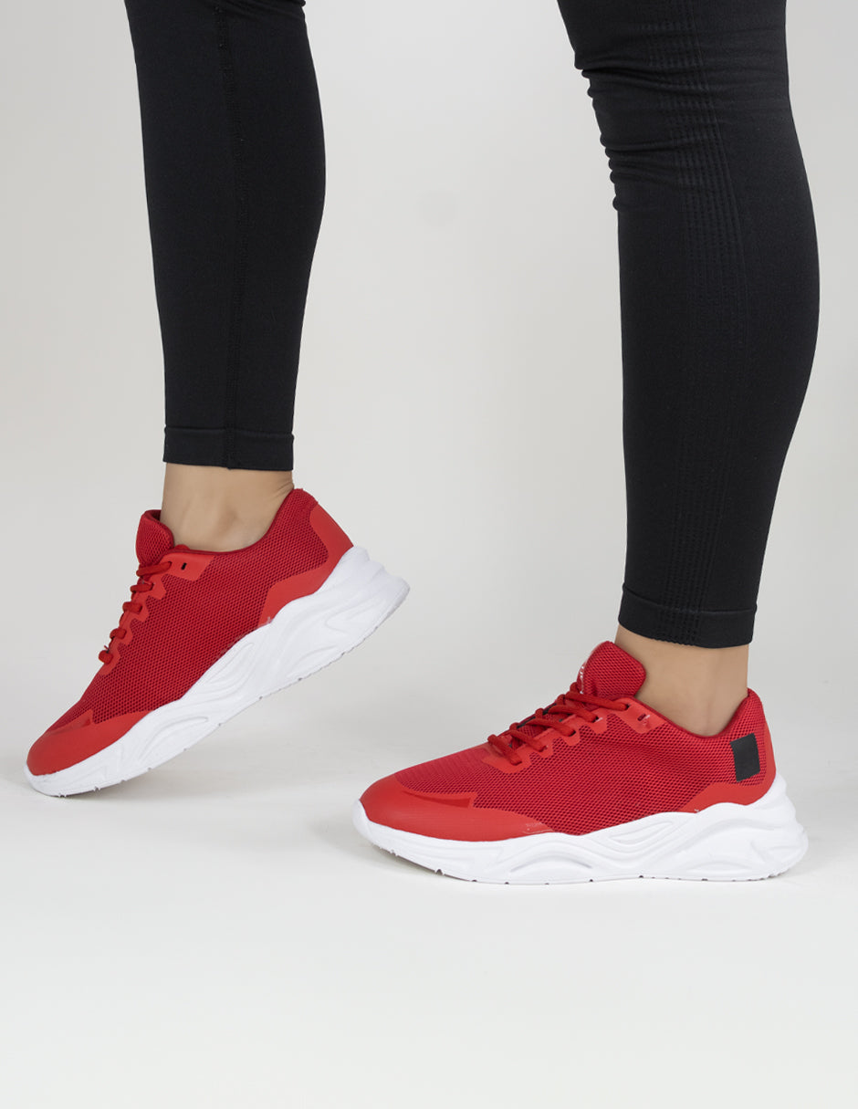 Tenis para correr High Line en Textil - Rojo