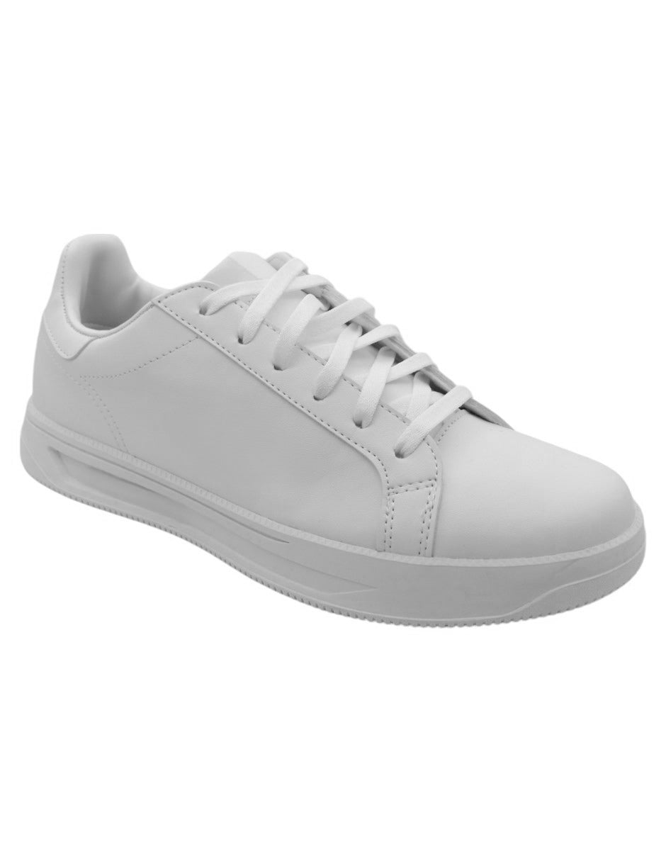 Tenis con cordones Exterior Piel vegana Color Blanco Para Hombre De RBCOLLECTION