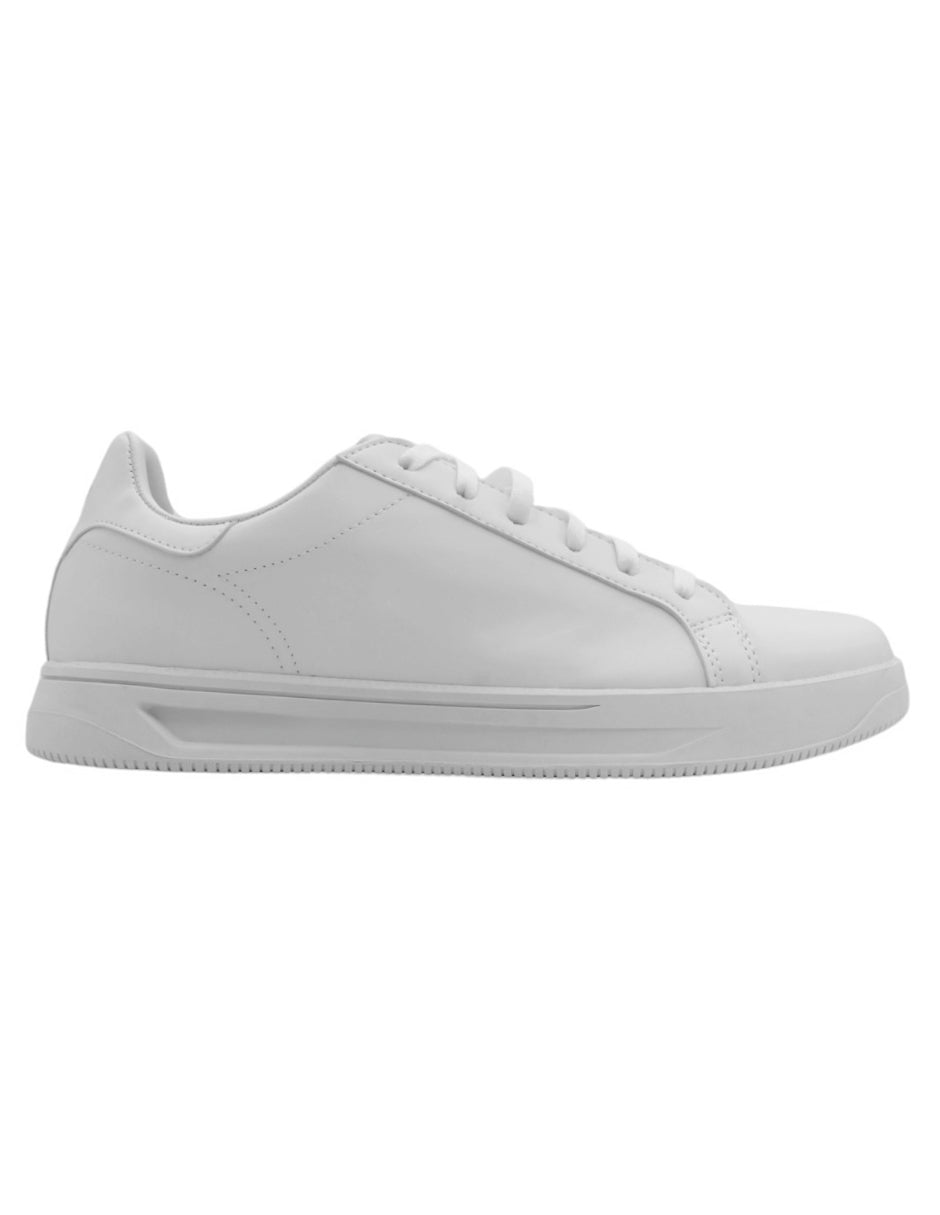 Tenis con cordones  en Piel vegana - Blanco