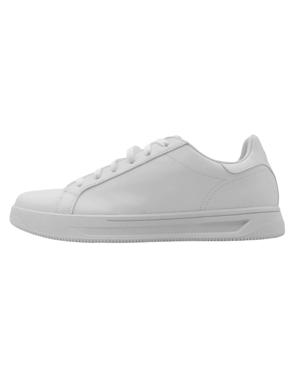 Tenis con cordones  en Piel vegana - Blanco