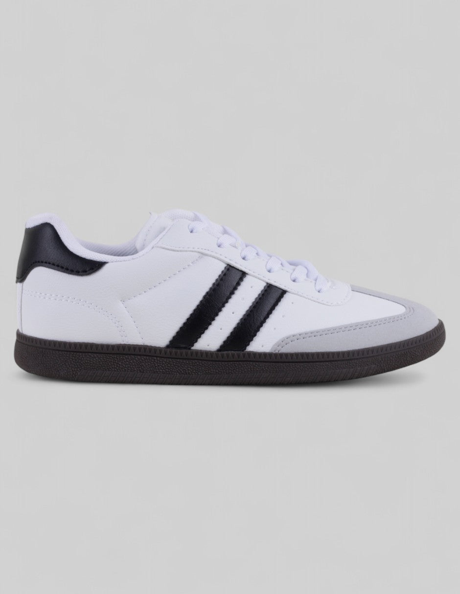 Tenis con cordones  Highline en Piel vegana – Blanco