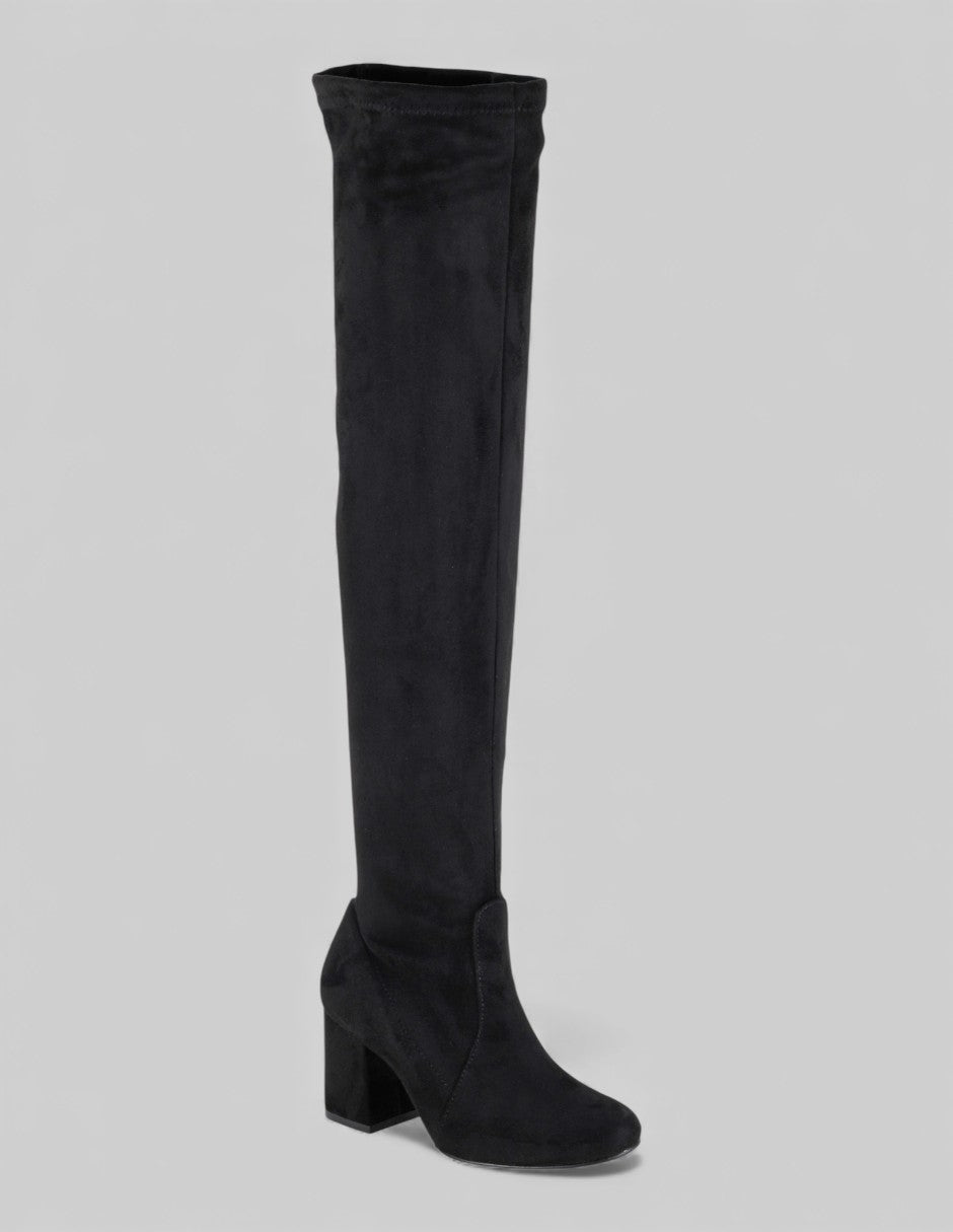 Botas altas Nevada en Gamuza – Negro