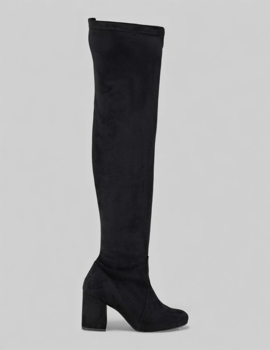 Botas altas Nevada en Gamuza – Negro