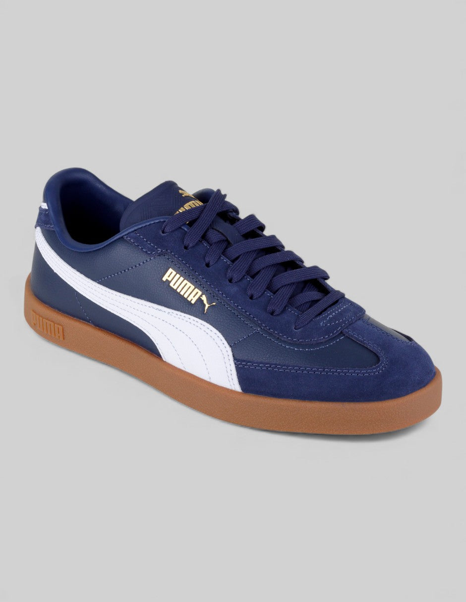 Tenis con cordones  Club ii  en Piel  de Puma – Azul