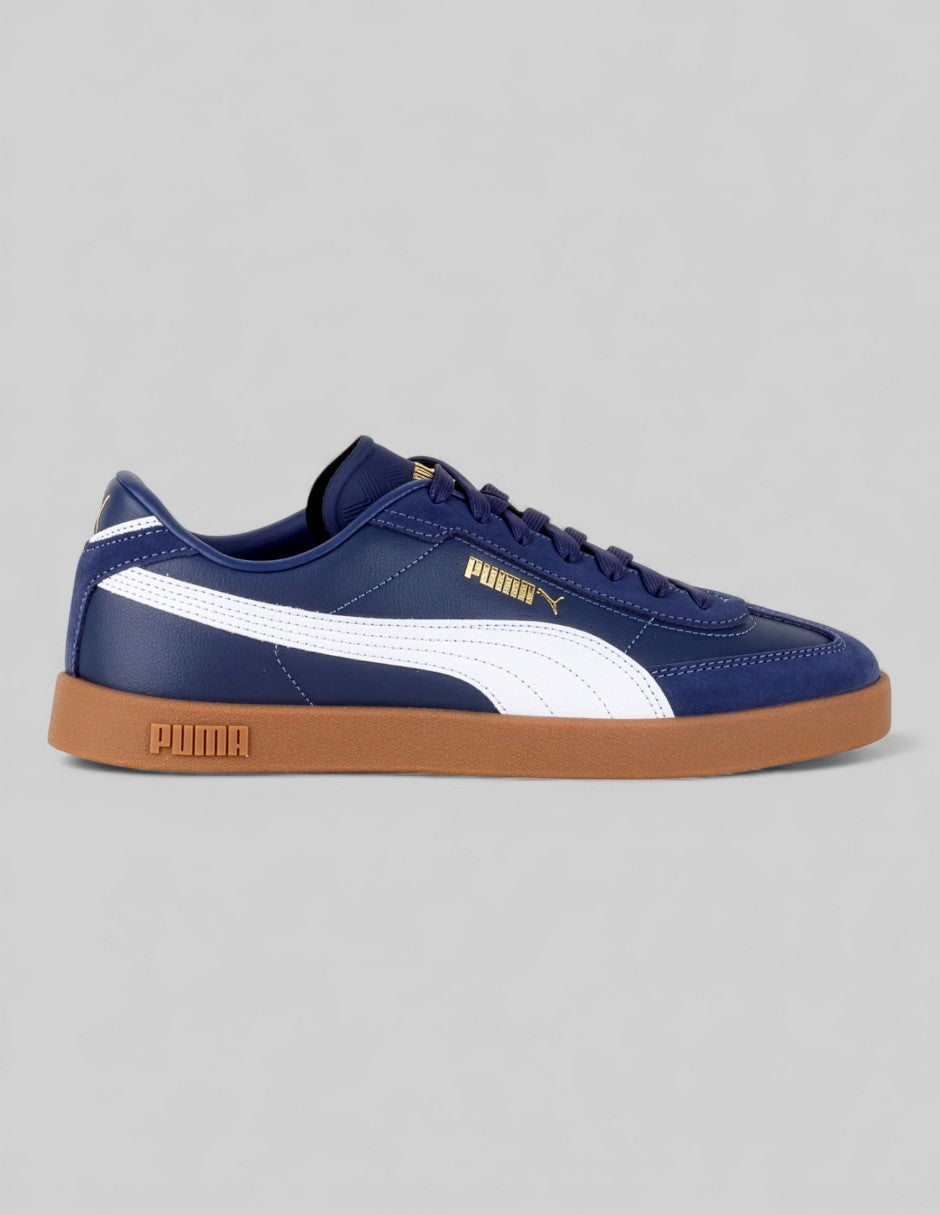 Tenis con cordones  Club ii  en Piel  de Puma – Azul