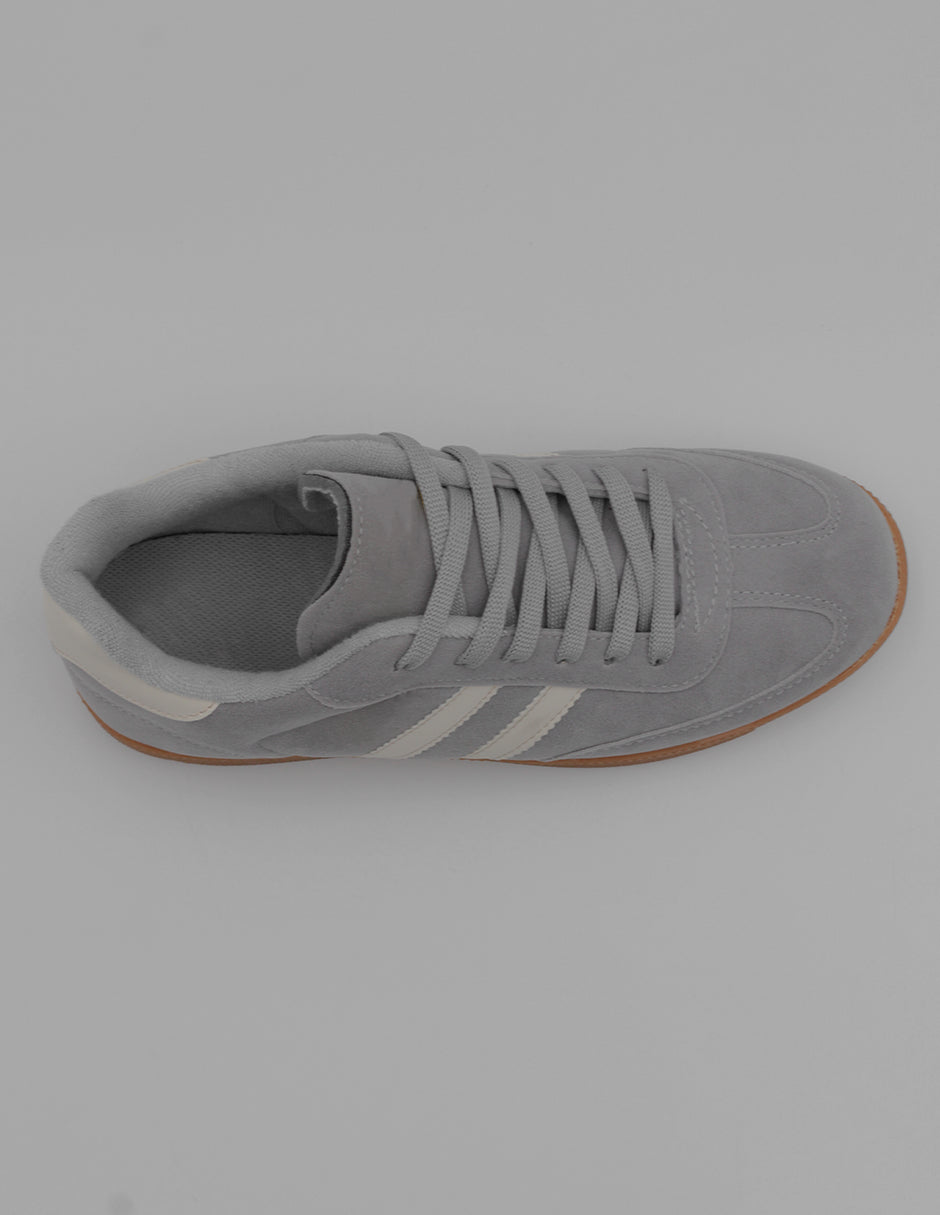 Tenis con cordones High line en Gamuza sintética – Gris