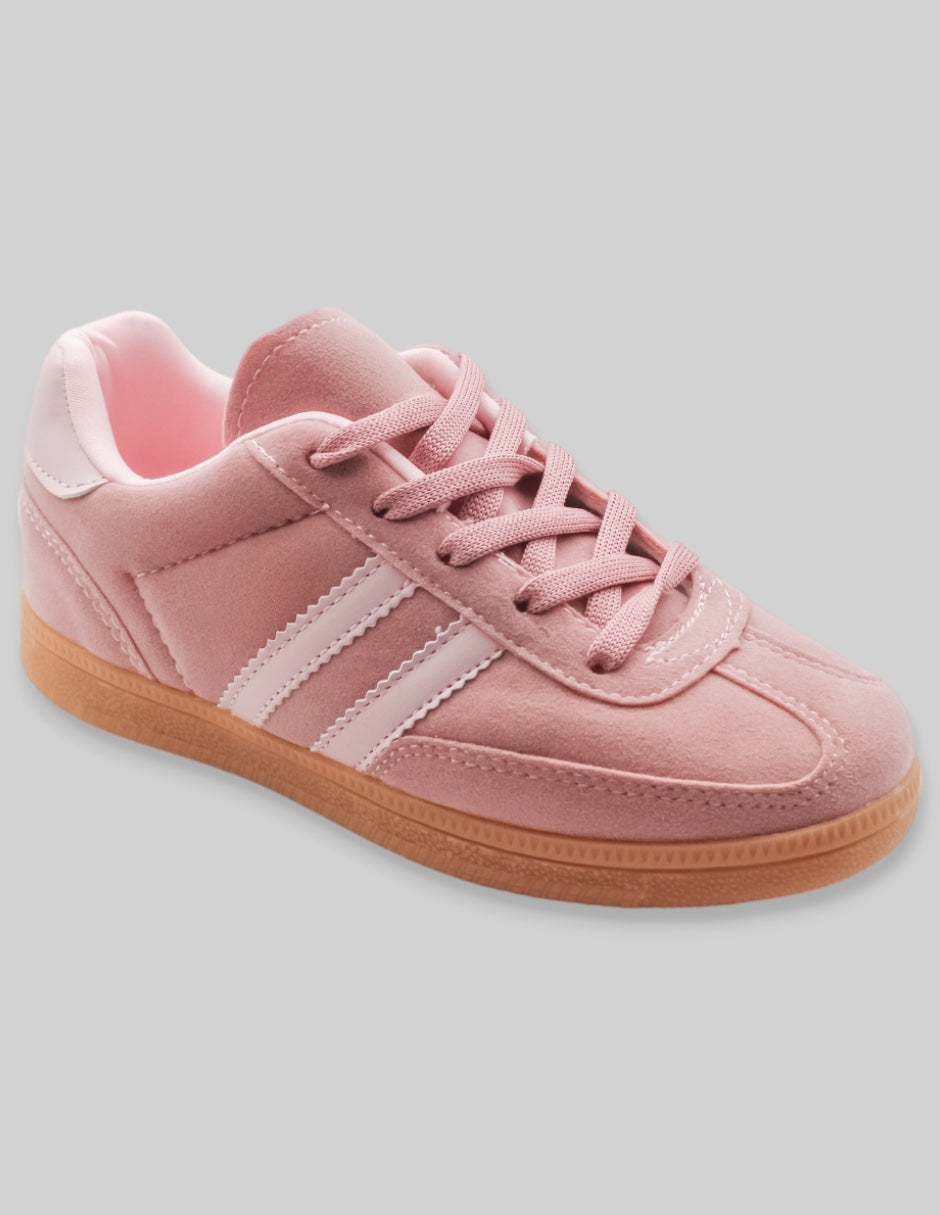 Tenis Exterior Gamuza Color Rosa Para Niña De RBCOLLECTION