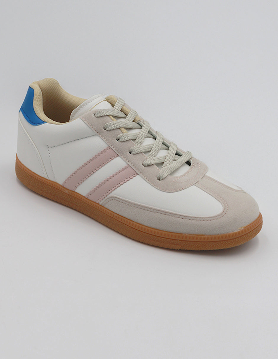 Tenis con cordones  Higline en Textil – Blanco