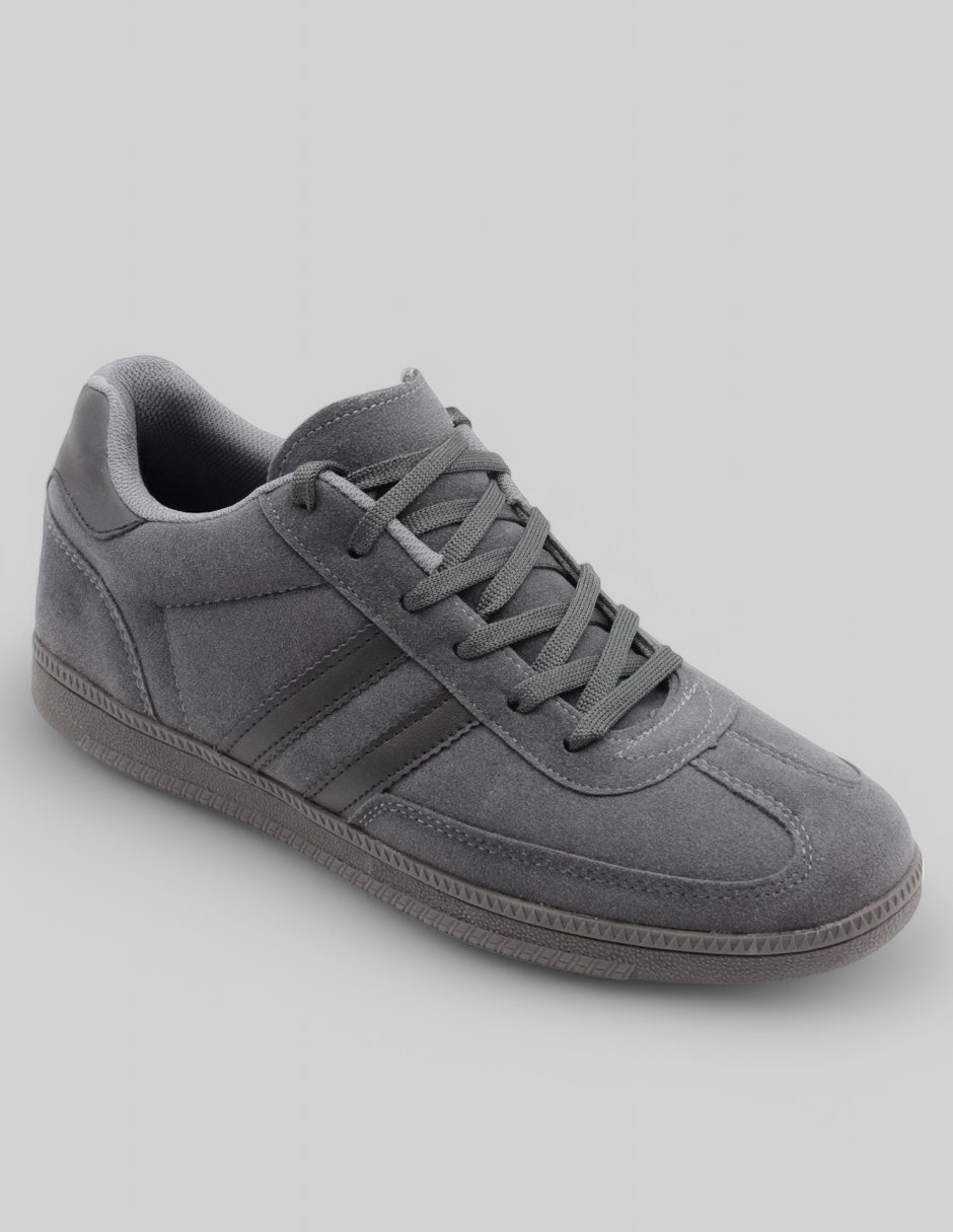 Tenis con cordones Luxe en Gamuza sintética – Negro