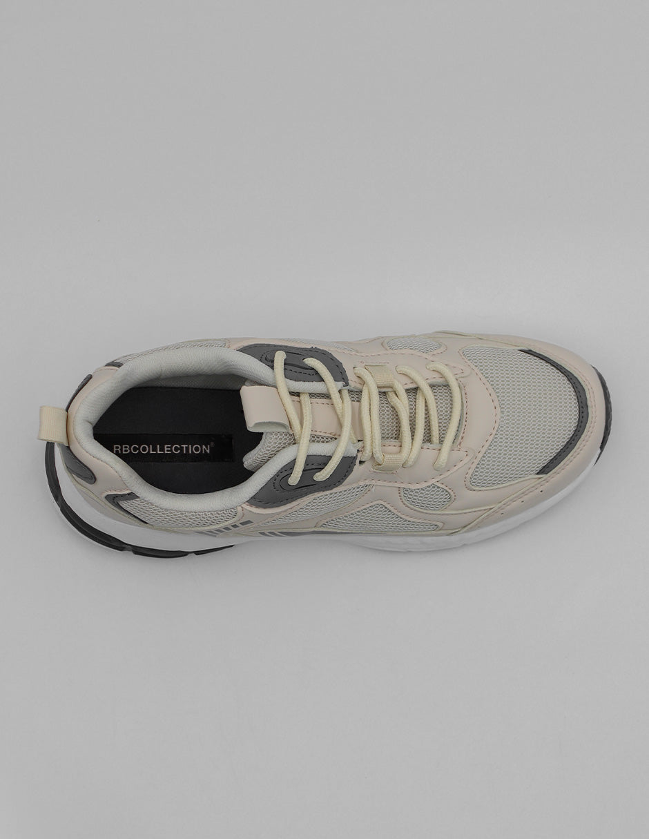 Tenis tipo deportivo  XOXO en Piel vegana – Beige