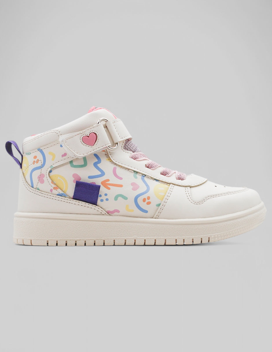 Tenis Kids en Piel vegana – Blanco