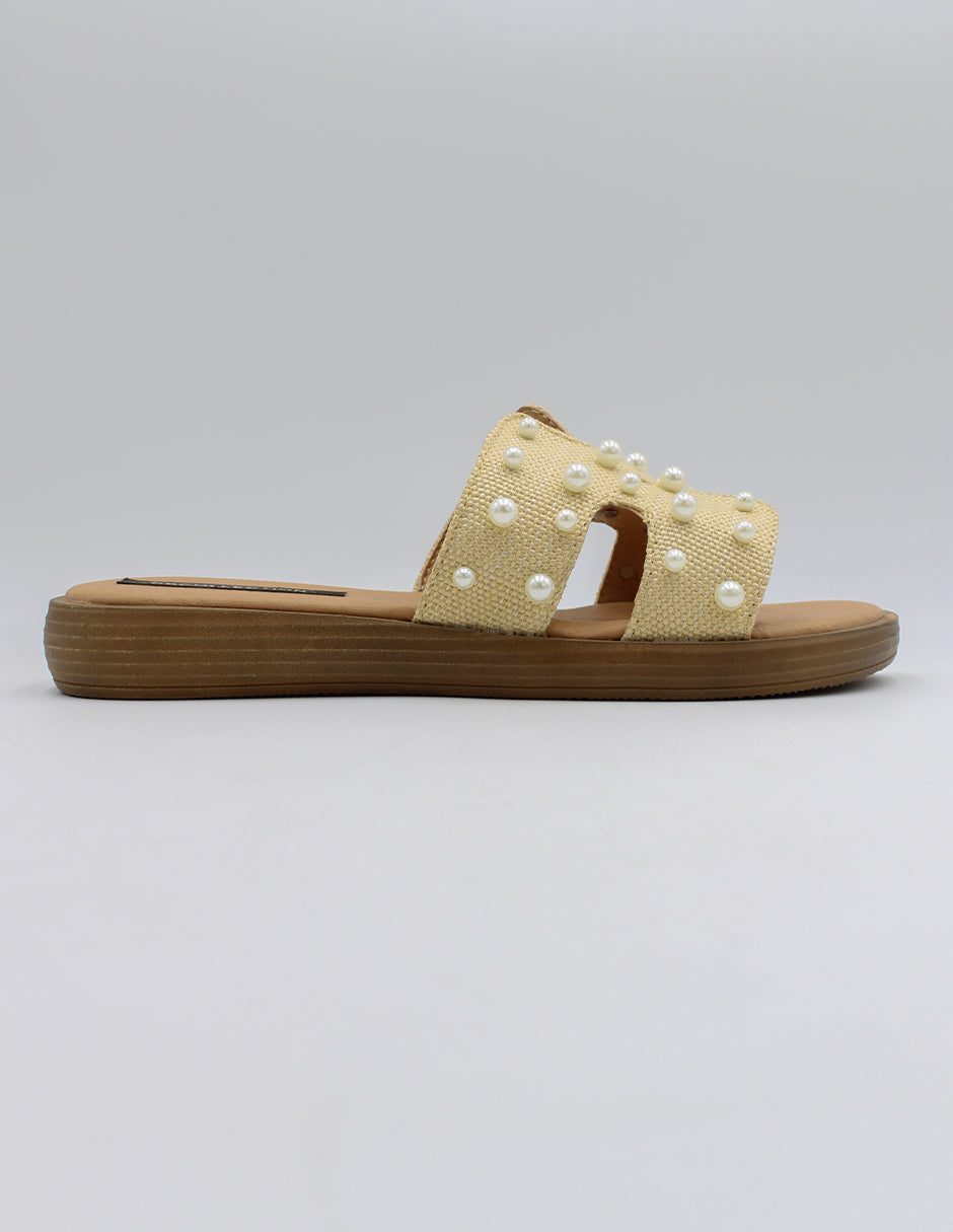 Sandalias de piso Daily en Textil – Beige