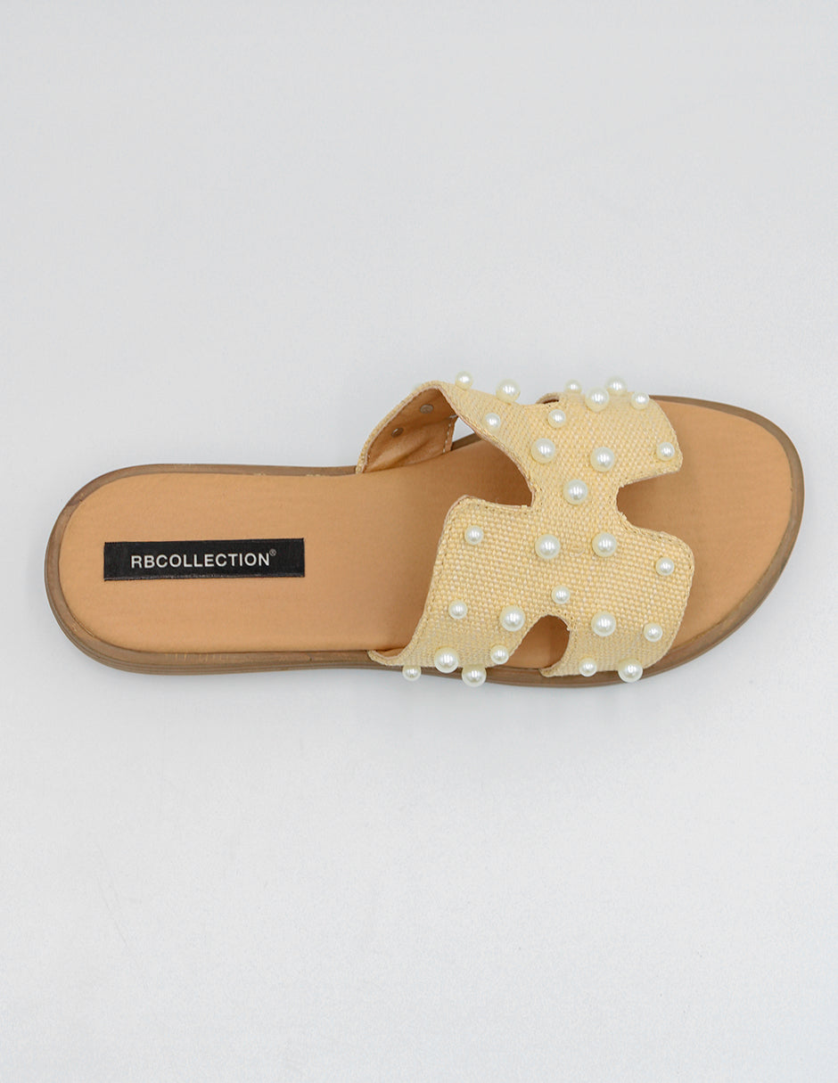 Sandalias de piso Daily en Textil – Beige