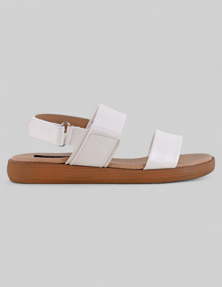 Sandalias de piso Steps en Piel vegana – Blanco