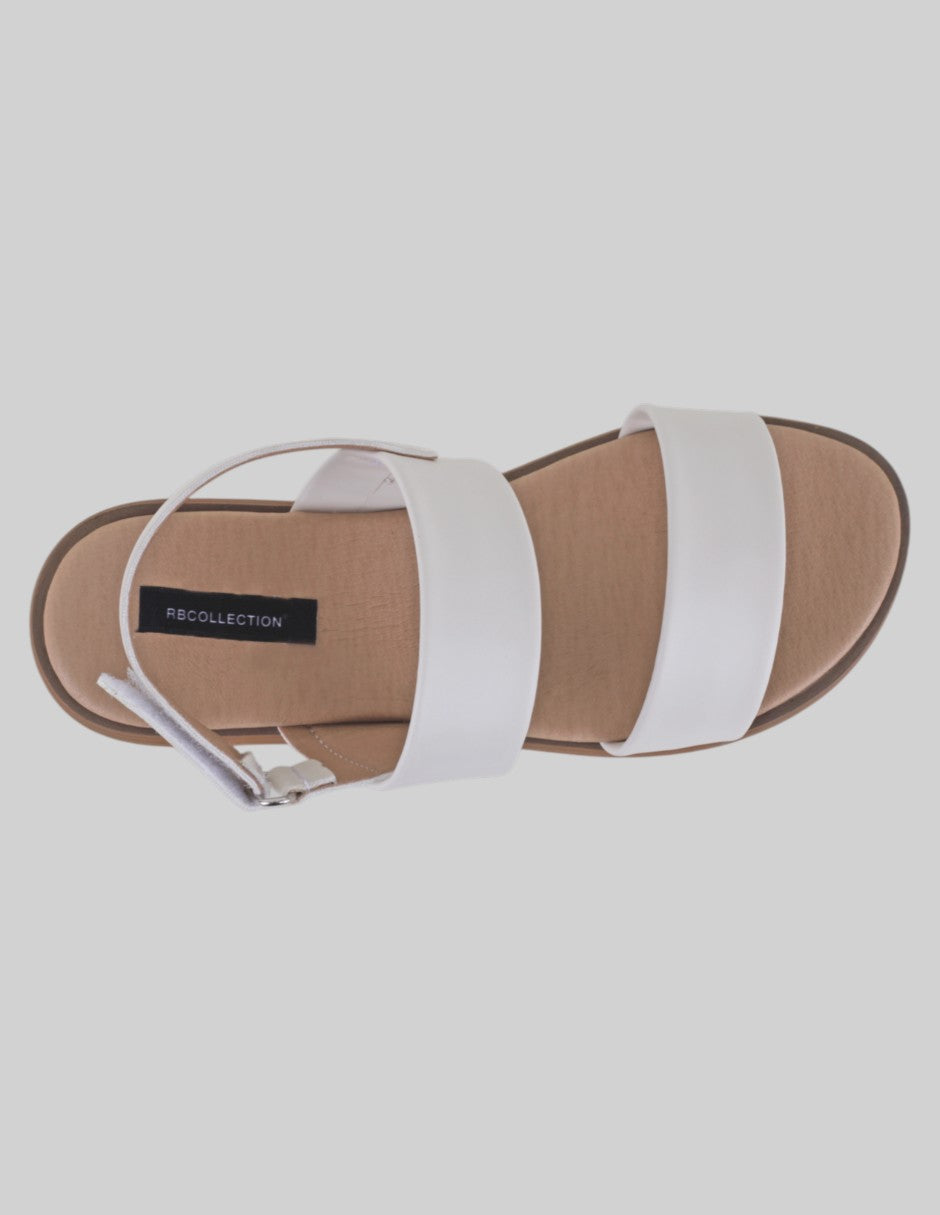 Sandalias de piso Steps en Piel vegana – Blanco