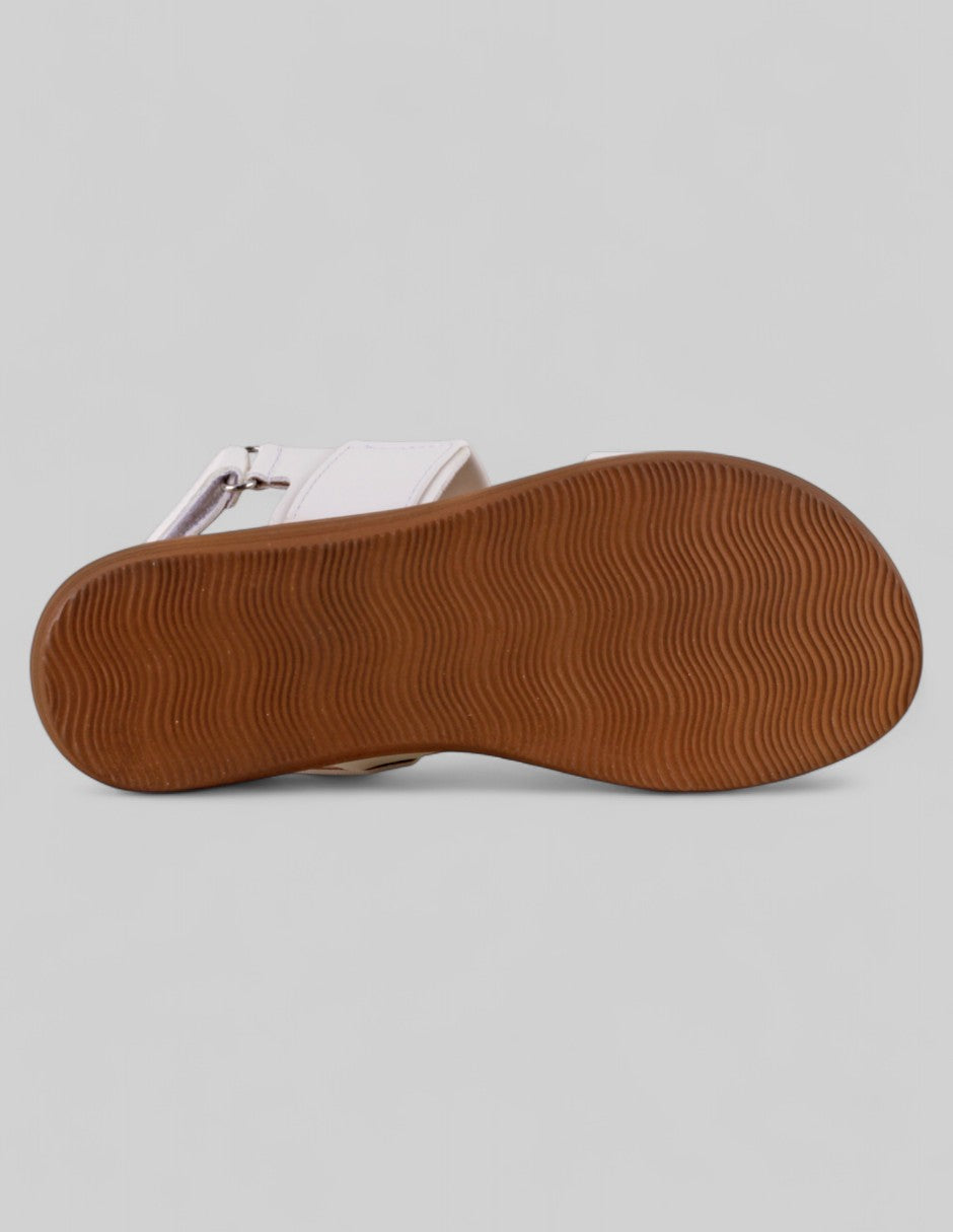 Sandalias de piso Steps en Piel vegana – Blanco