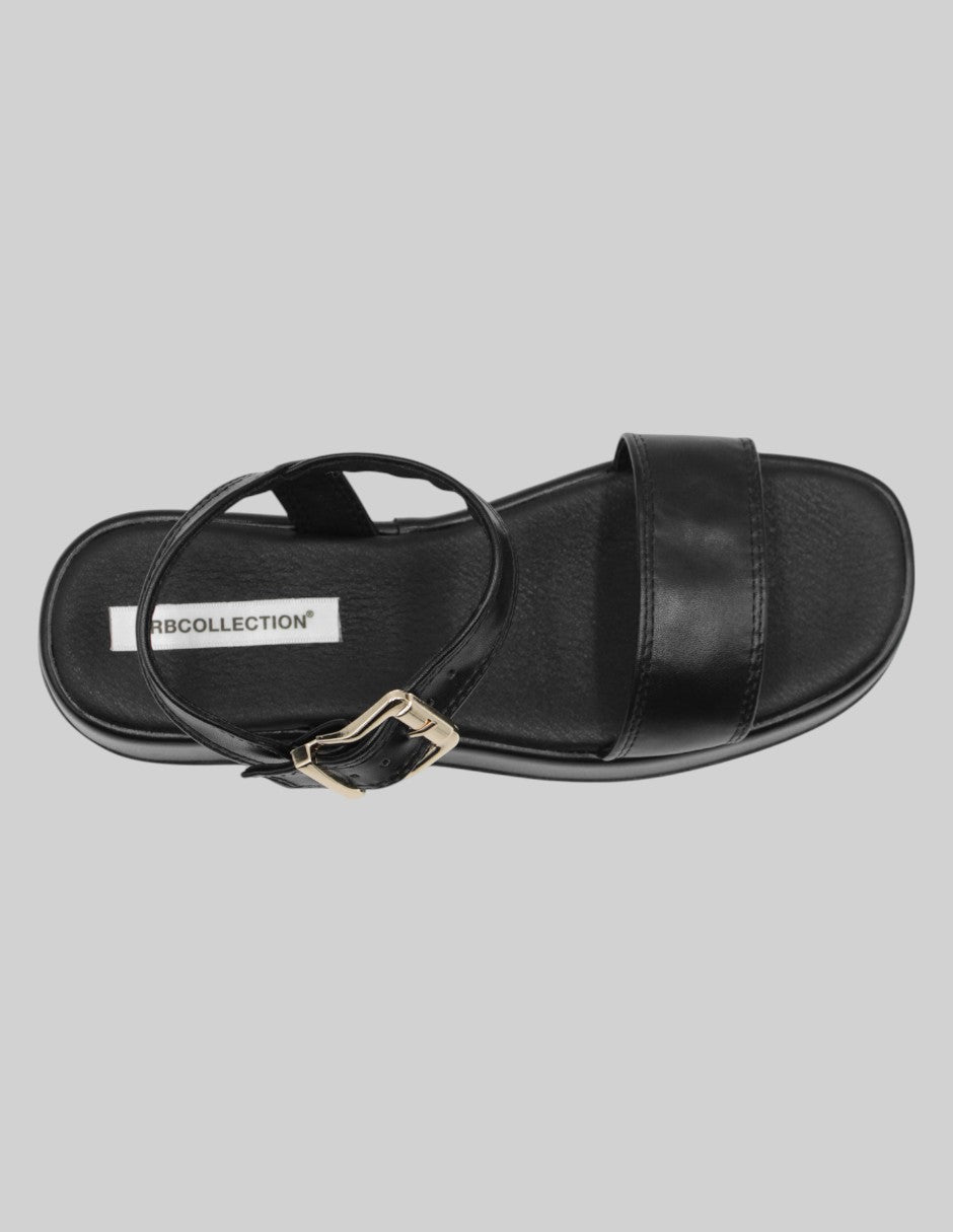 Sandalias de piso Classy Piel vegana - Negro