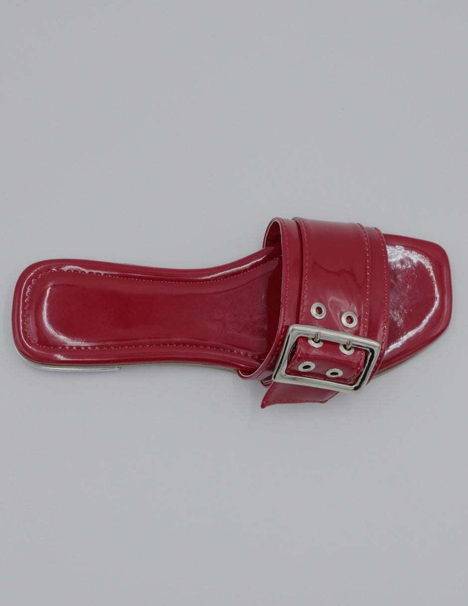 Sandalias de piso Soft en Charol – Rojo