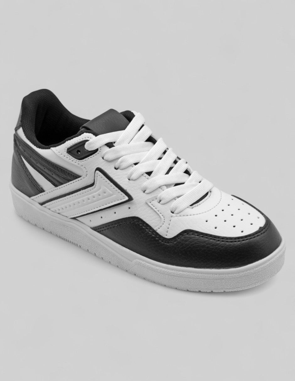 Tenis con cordones Higline Piel vegana - Negro