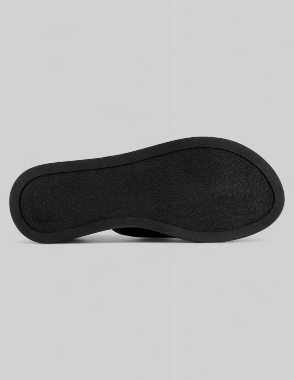 Sandalias de piso Birt en Piel vegana – Negro