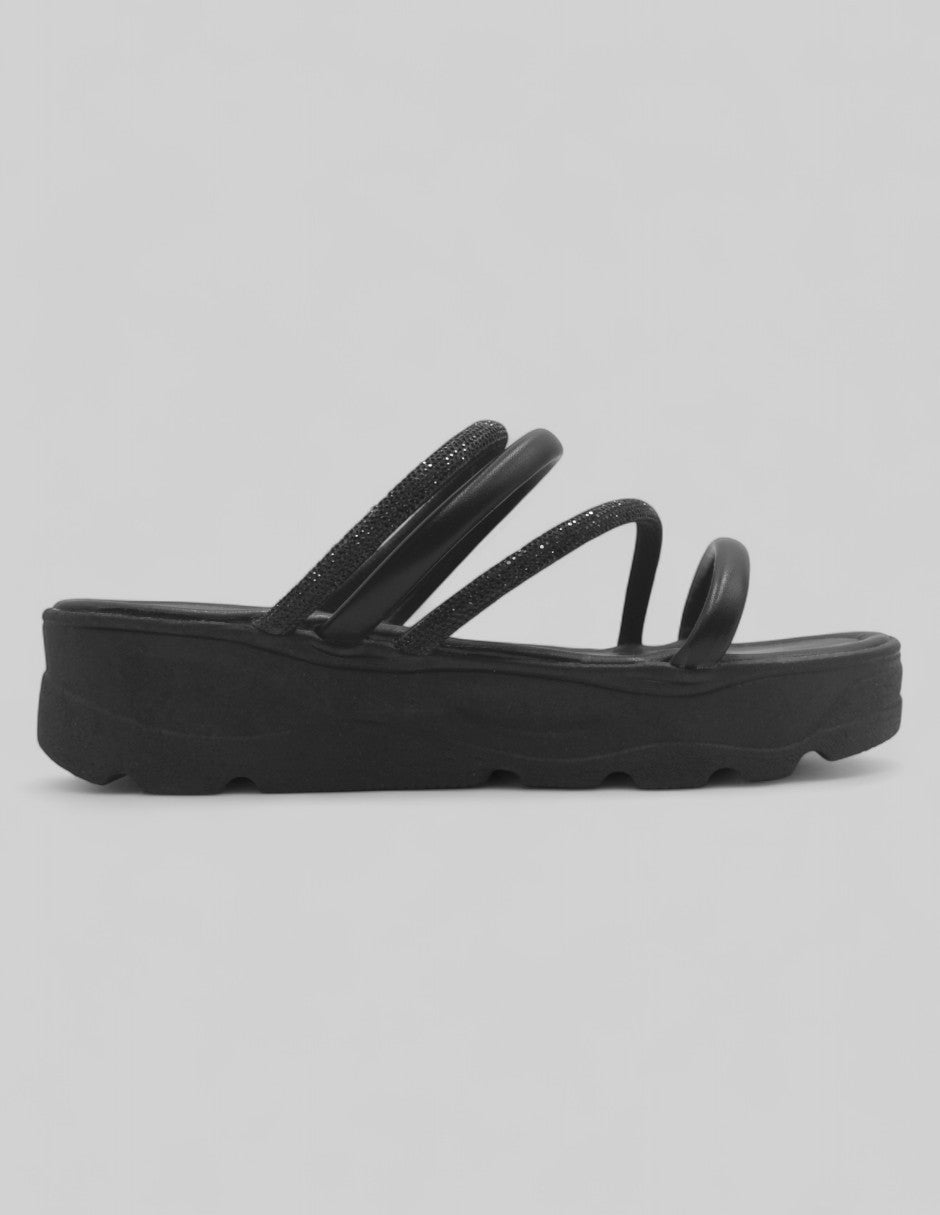 Sandalias con plataforma Daril Piel vegana - Negro