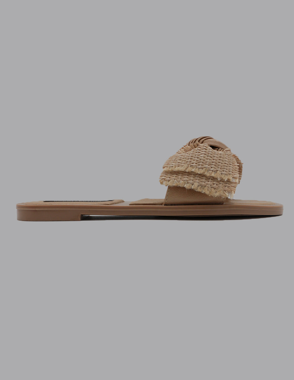 Sandalias de piso Soft en Piel vegana – Café
